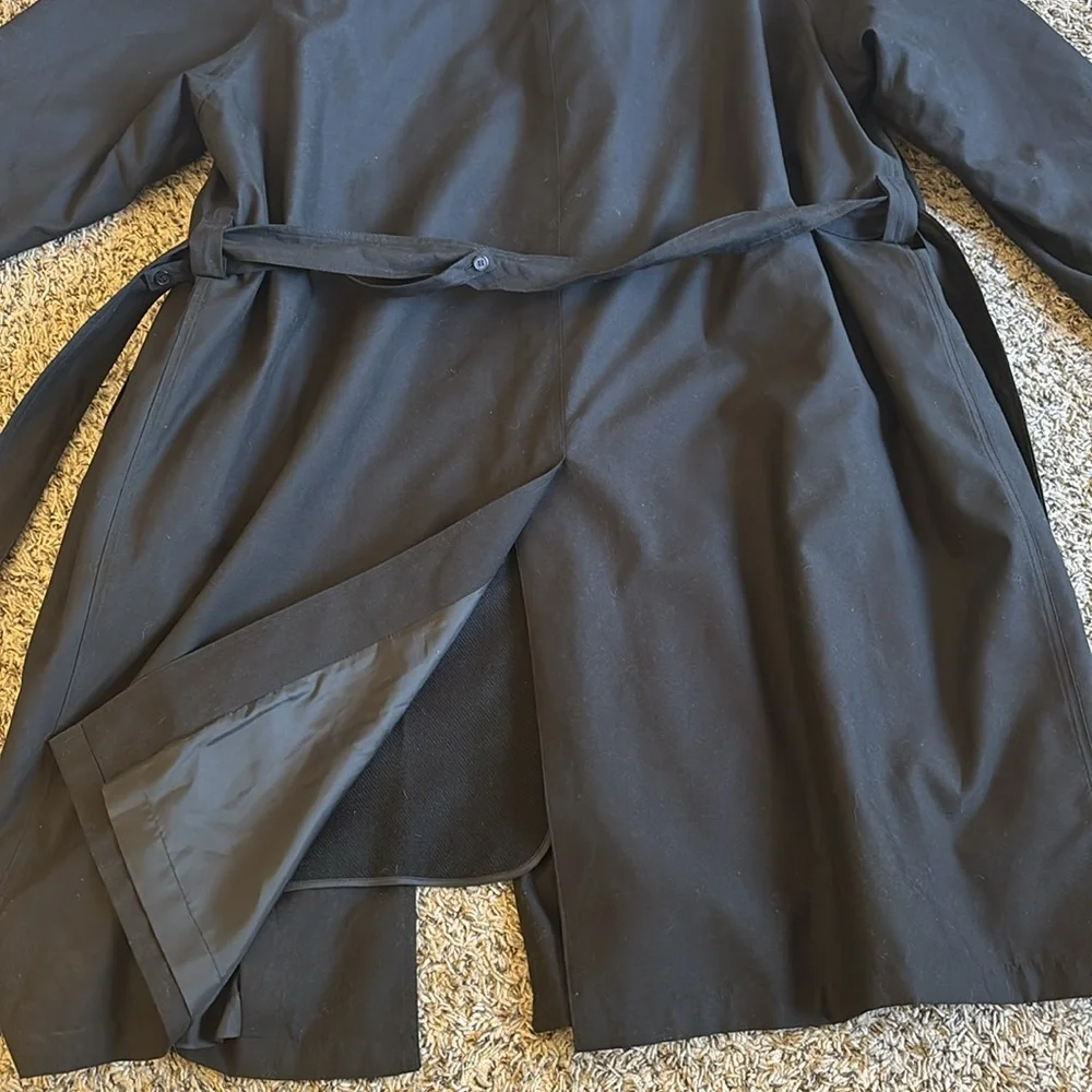 Lauren‎ Ralph Lauren Men’s Black Tie Belted Trench Coat Size 48